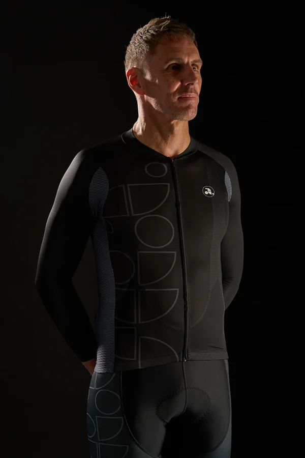 Black Long Sleeved Cycling Jersey 2