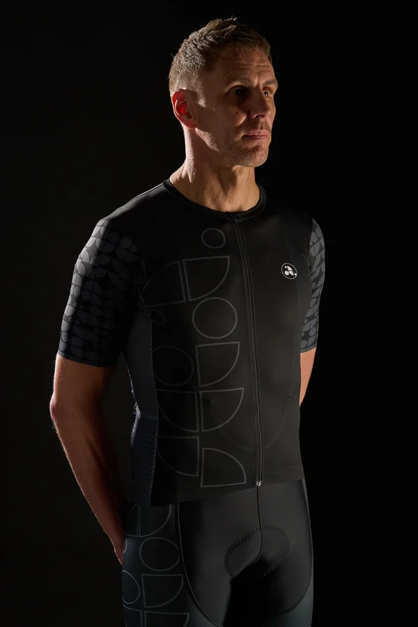 Black Short Sleeved Cycling Jersey