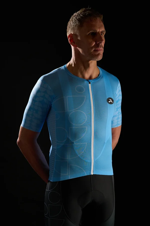 Blue Short Sleeved Cycling Jersey